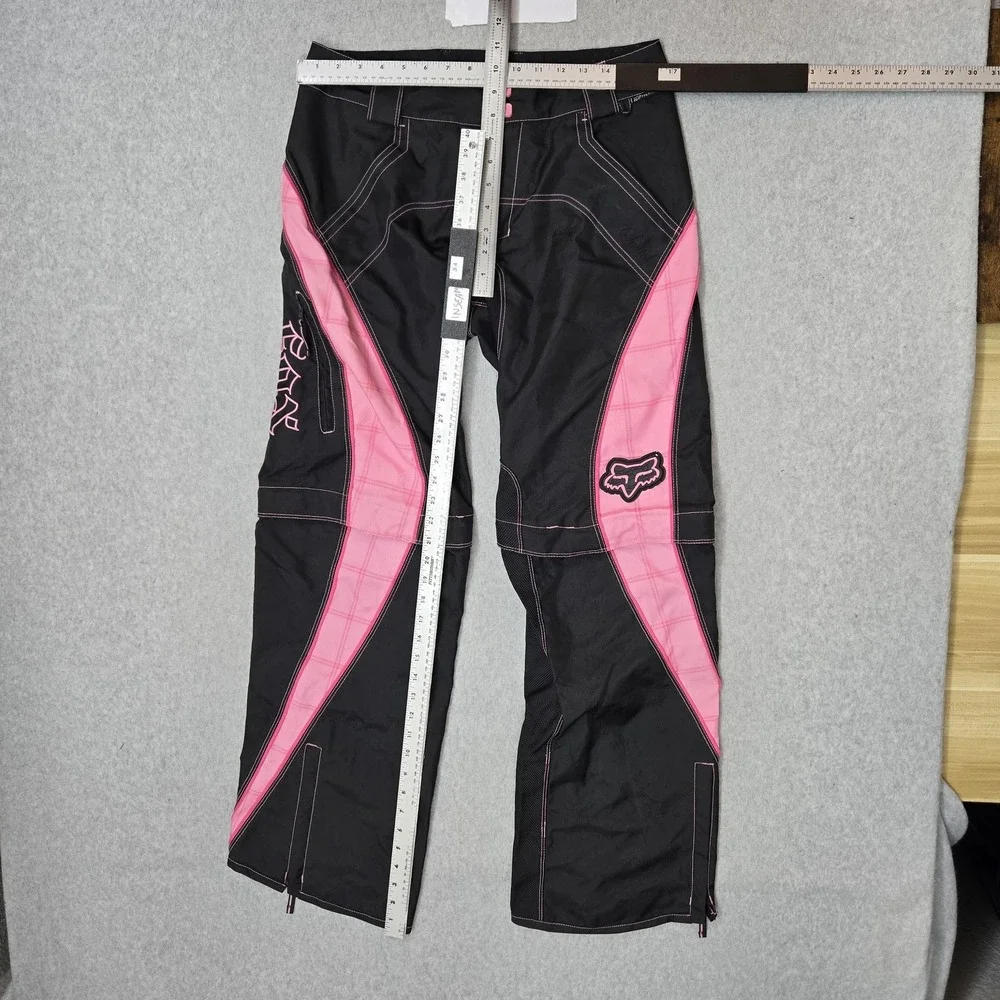 Fox Racing Women Pants 9/10 Black Leather Polyester Switch Motocross Dirt Bike